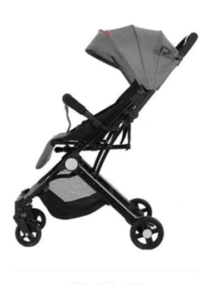 NTECH Lightweight Foldable Travel Baby Stroller Compact 4 Wheels Air Travel One Hand Push chair With Adjustable Reclining Seat For Toddler (Grey)