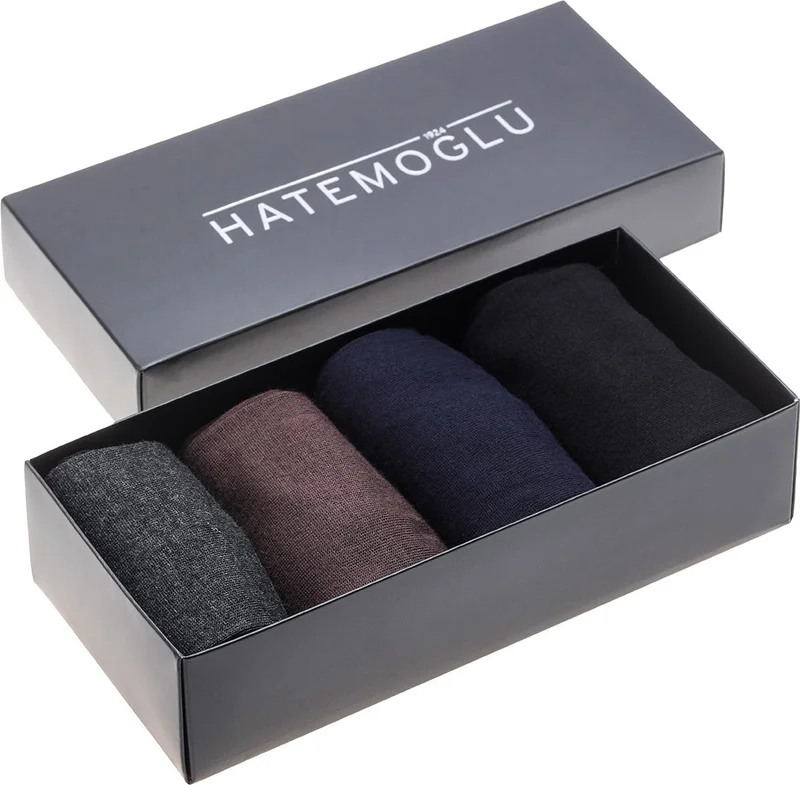 هاتيموغلو Bamboo 4-Piece Breathable Boxed Long Socks Set