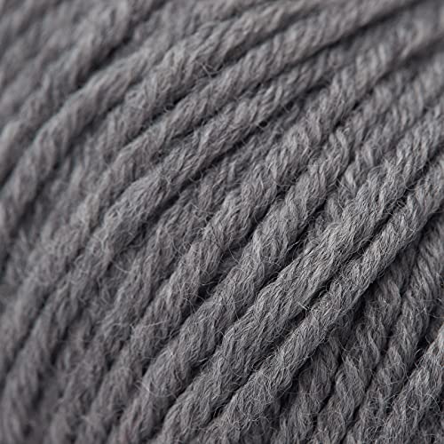 GISIMO 100% Merino Wool Yarn, 6-Ply Luxurious and Soft Yarn for Hand Knitting & Crocheting, 1.76 OZ/50g, 127 yds/116 Meters (Gray, 3 Balls) - Image 2