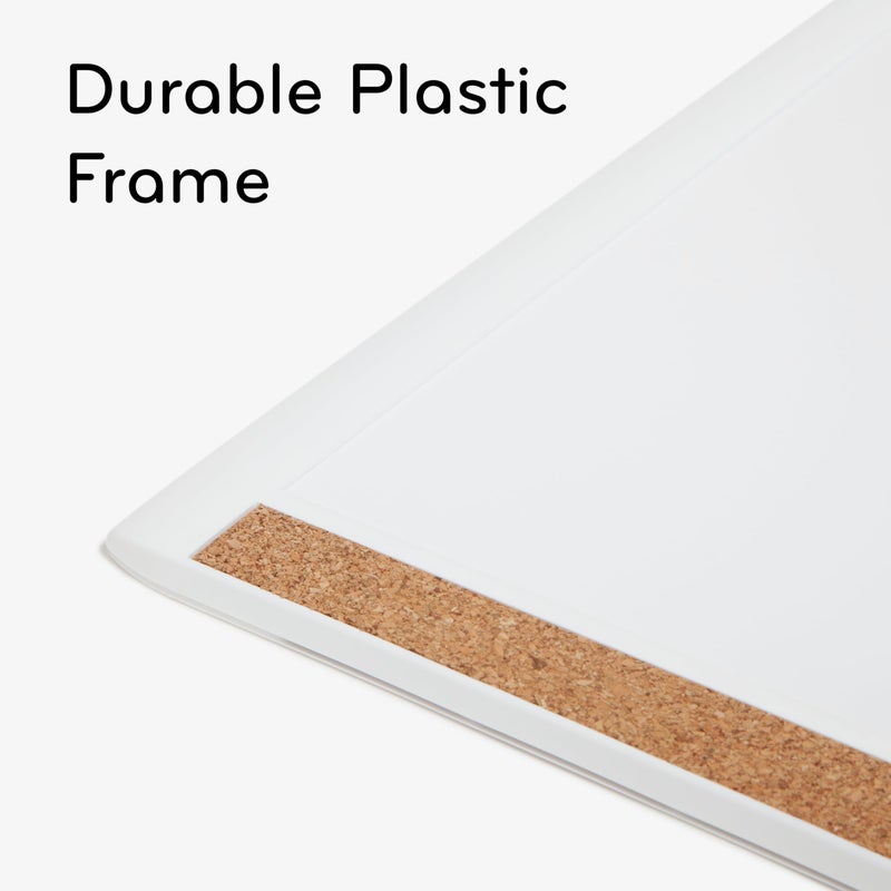 U Brands Magnetic Dry Erase Board, 20"x16", White Pin-It Frame, Includes Marker and Magnet - Image 3