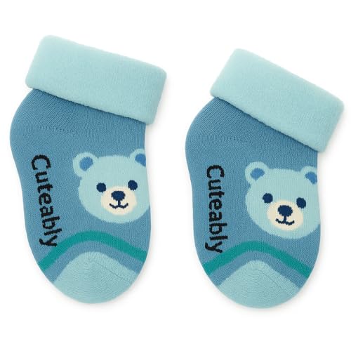 CUTEABLY Organic Cotton Baby Socks, Ankle Length, Mixed Colours, 0-12 Months (IN, Age, 6 Months, 12 Months, 2, Multicolour) - Image 2