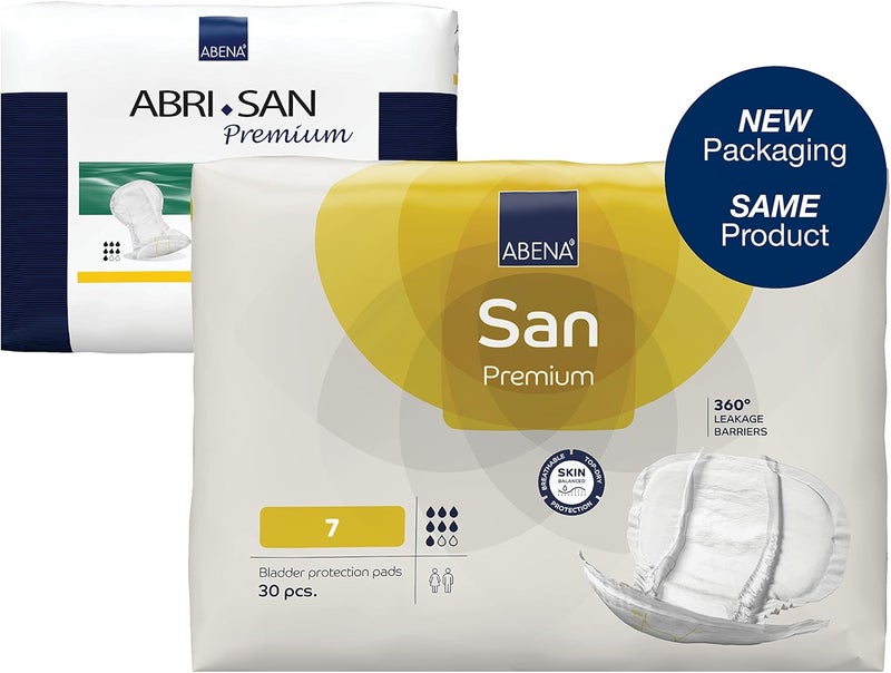 Abena San Premium Incontinence Pads Moderate Absorbency Sizes 4 to 7 Size 7 30 Count - Image 1