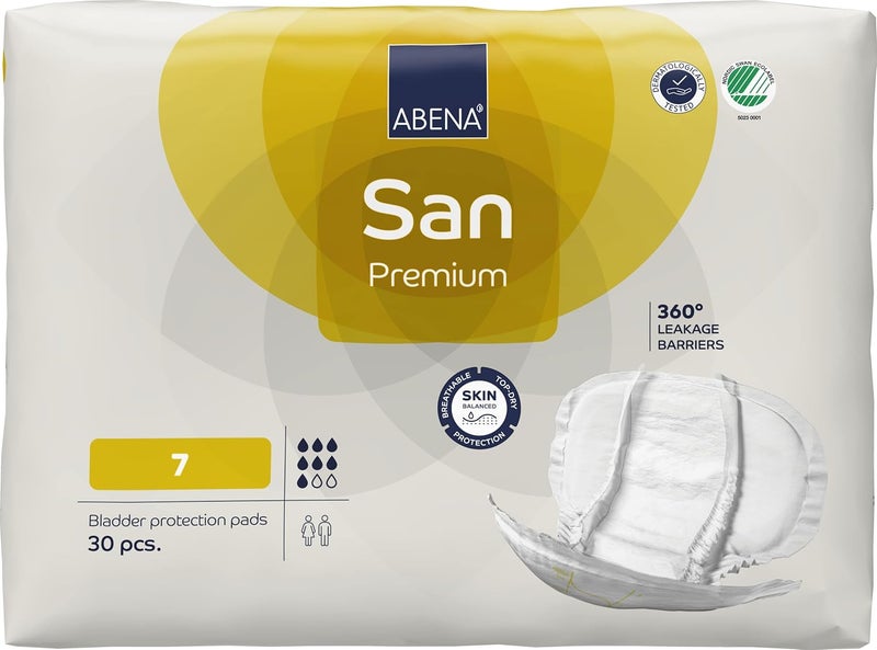 Abena San Premium Incontinence Pads Moderate Absorbency Sizes 4 to 7 Size 7 30 Count - Image 2