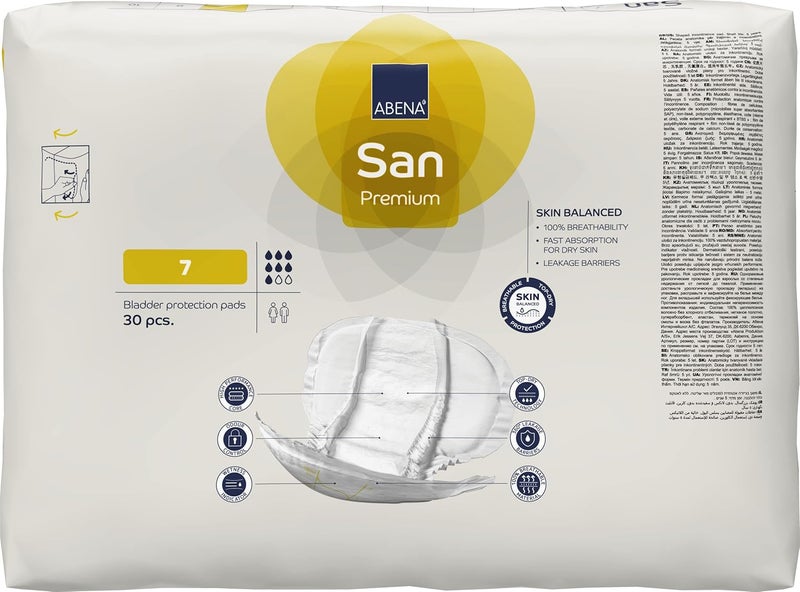 Abena San Premium Incontinence Pads Moderate Absorbency Sizes 4 to 7 Size 7 30 Count - Image 4