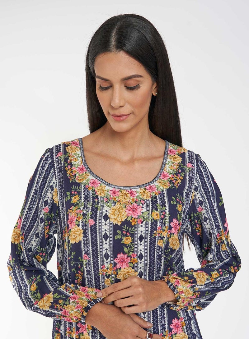 KASHKHA Placement Digital Printed Jalabiya - Image 4