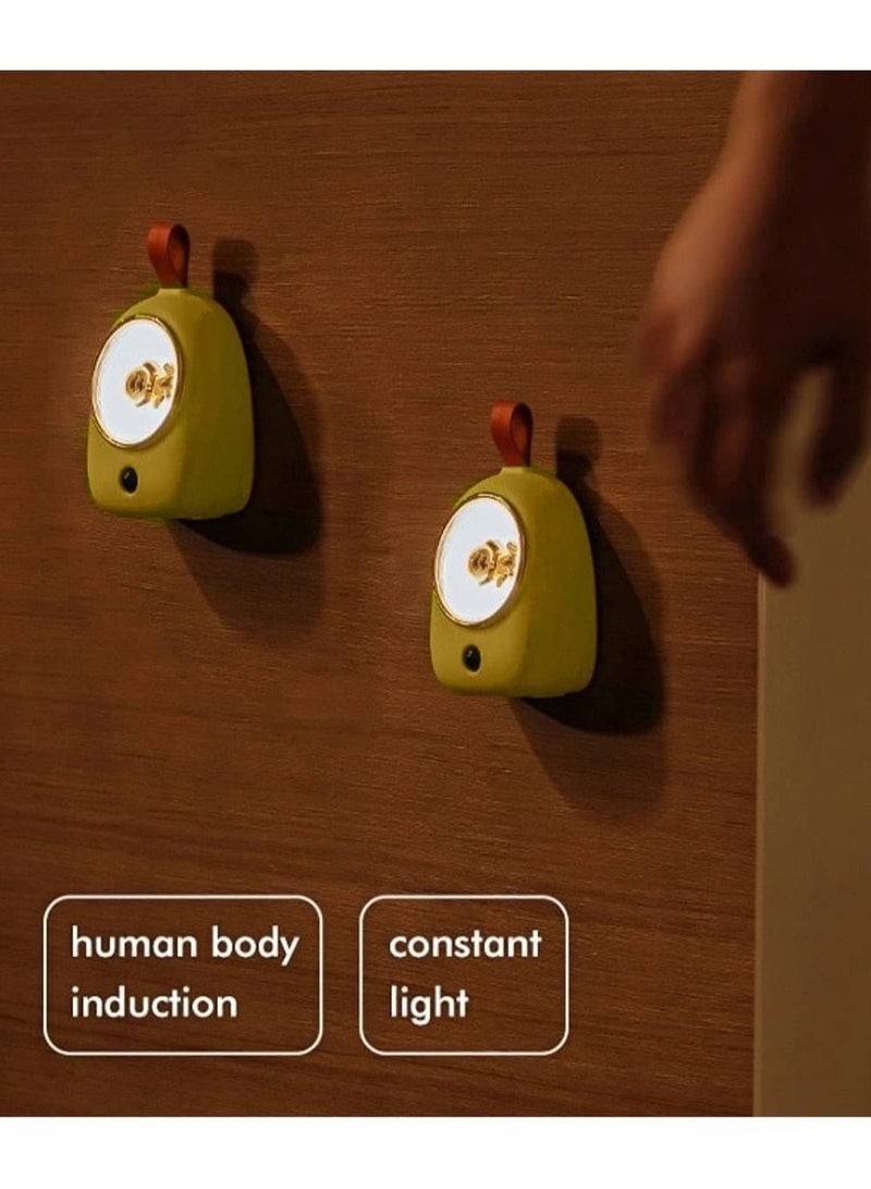 كابتن تيك مصباح ليلي للأطفال من قطعة واحدة مع مستشعر حركة ، هدية ليلي كهدية للأطفال البنات والأولاد هدية للأطفال الصغار ، مصباح ليلي محمول قابل لإعادة الشحن USB متغير اللون - Image 4