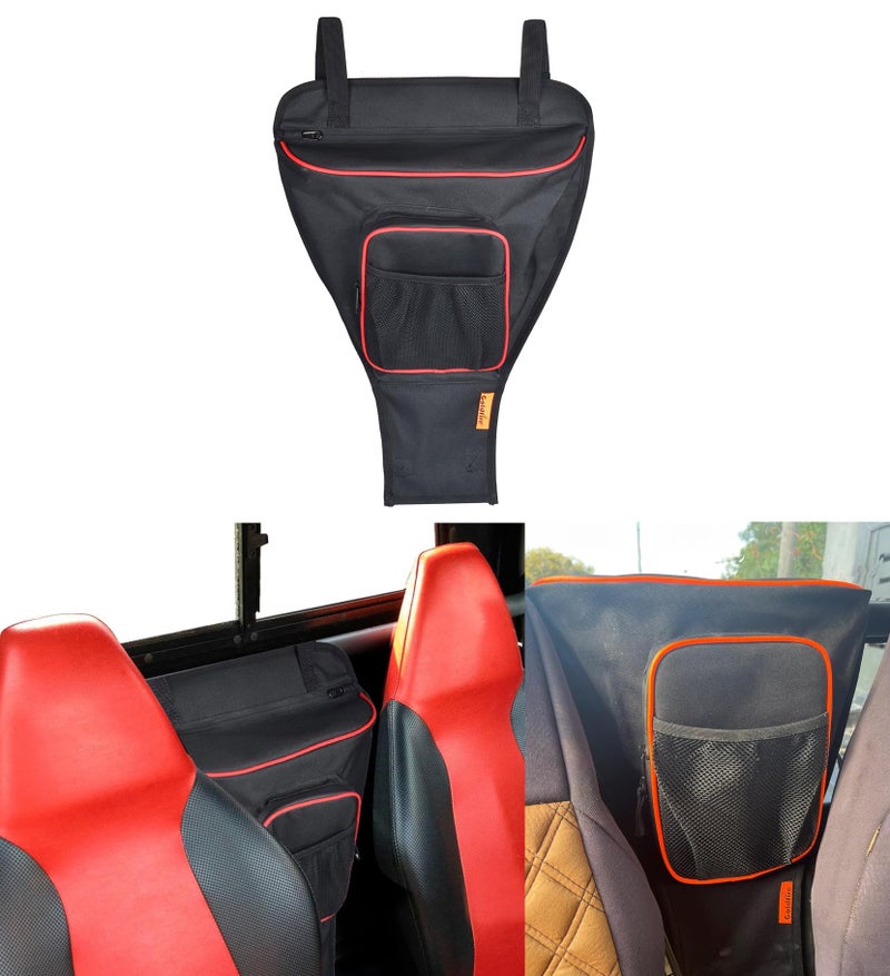 Goldfire Goldfire UTV Tool Bag RZR Center Seat Storage Bags 1680D Shoulder Bag RZR Storage Organizers Accessories Compatible with Polaris Razor 570 800 S 900 1000 XP (Red Piping)  - Image 1
