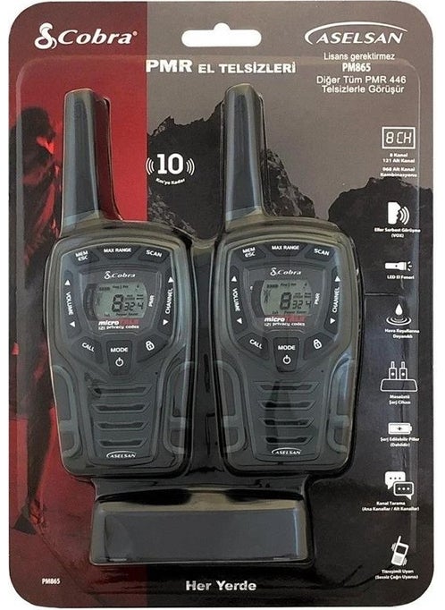 Handheld Radio Cobra PM865 (2 packs) 10KM