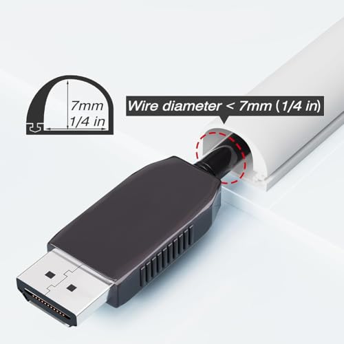 Hodaqe Cord Cover 2 Meter PVC Cable Protector with Self Adhesive Soft Wall Wire Holder Hider Sleeve Cuttable with Side Open Design Reuseable Floor Cord Hider - Image 5