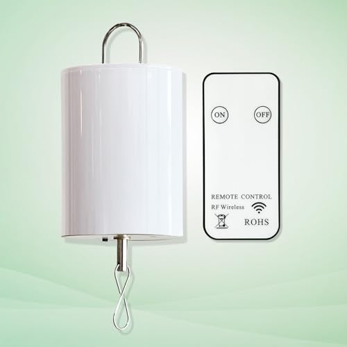 Fonmy Hanging Display Motor Rotating Motor w/ Remote Controller for Wind Spinner Hanging Decor Ornament Wind Chimes Battery Operated Motor-20 RPM Medium Speed - Image 1