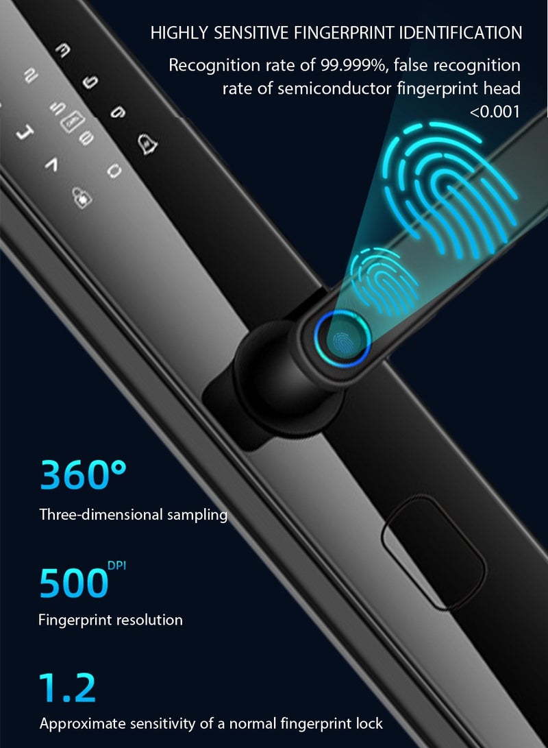 Smart  Lock Door Lock Smart Door Lock, Fingerprint Smart Door Lock, Electronic Deadbolt with 4 Ways Password, TUYA Control, Fingerprint and Key - Image 5