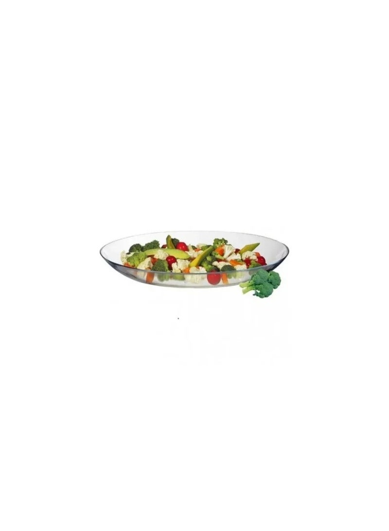 باساباتشي Pasabahce Dinner Plate Invitation oval (29cm * 22cm)-Turkey Made Clear - Image 1
