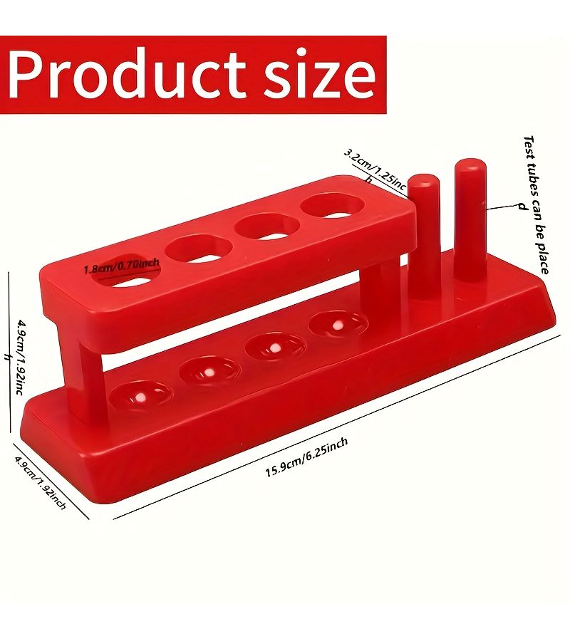 10pcs Science Experiment Test Tubes Set With Rack Measuring Cup Pipette - Image 2