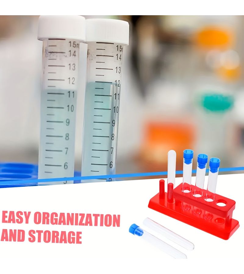10pcs Science Experiment Test Tubes Set With Rack Measuring Cup Pipette - Image 4