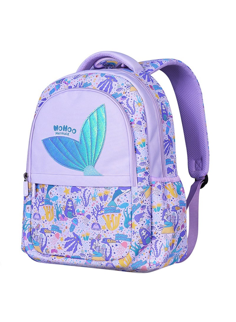 Nohoo Kids 16 Inch School Bag Mermaid - Purple - Image 1