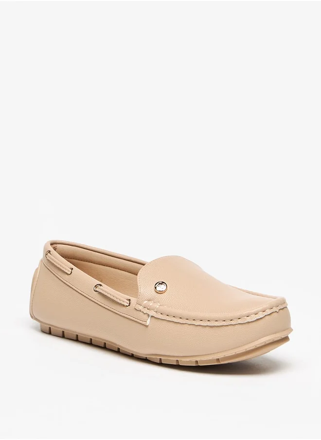 Flora Bella By Shoexpress Solid Slip-On Loafers