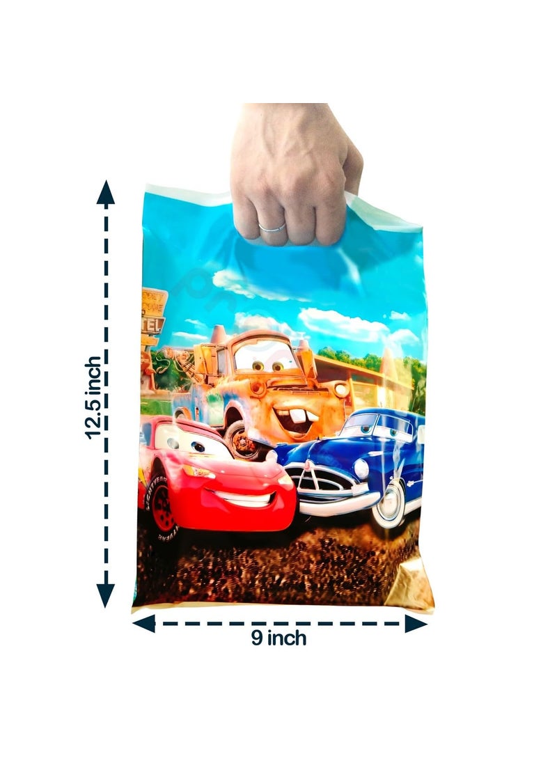 Propsicle - Propsicle Car Theme Birthday Return Gift Bags For Kids Blue Party Favours Boy Girl Foil Goodie Bags Cover - Pack of 10 - Image 1
