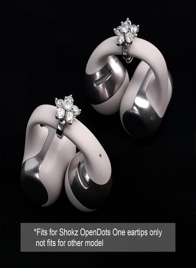 ريير مشابك أذن أنيقة ومزخرفة متوافقة مع أطراف سماعات Shokz OpenDots One - حلقات زركونيا لامعة فريدة من نوعها تجعل سماعات الأذن الخاصة بك مميزة (زوج) - Image 4
