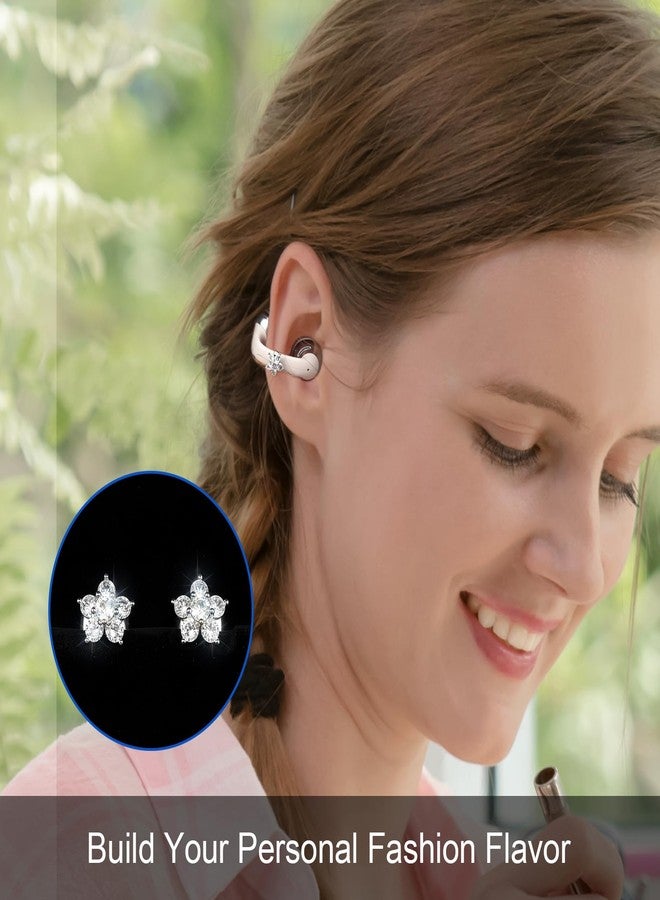 ريير مشابك أذن أنيقة ومزخرفة متوافقة مع أطراف سماعات Shokz OpenDots One - حلقات زركونيا لامعة فريدة من نوعها تجعل سماعات الأذن الخاصة بك مميزة (زوج) - Image 3