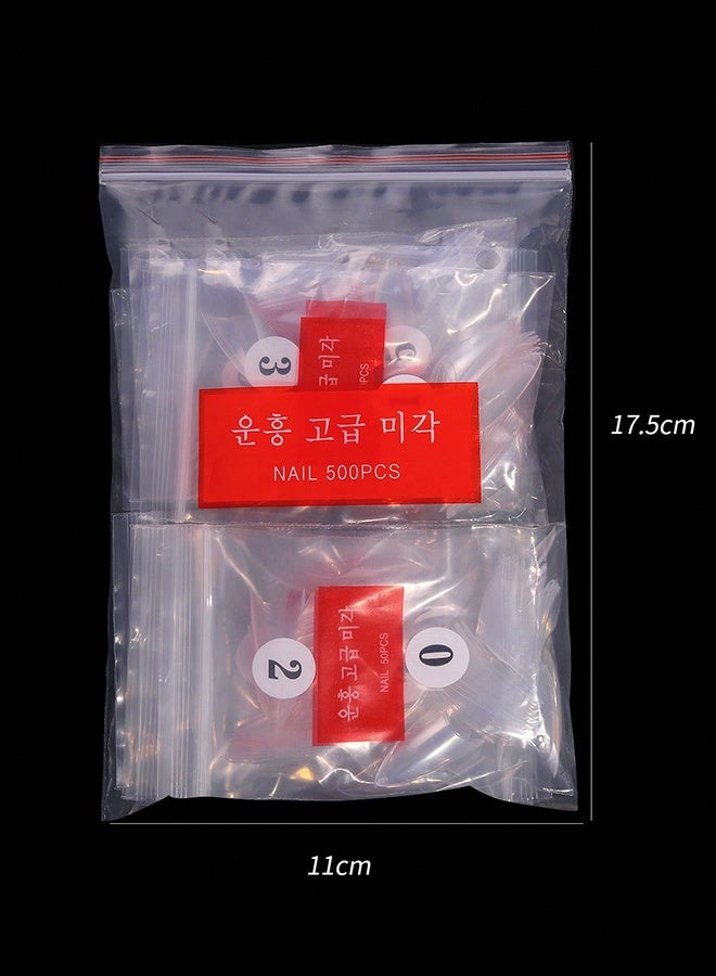 Generic 500pcs/Bag Acrylic Nail Tips Stiletto Coffin Almond Nails Practice Nail Capsules Artificial False Soft Gel Full Cover Nail Tips Manicure Tool - Image 3