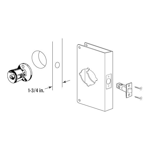 Prime-Line U 9551 Stainless Steel Lock and Door Reinforcement Plate for 1-3/4 In. Thick Doors, Stainless Steel Finish (Single Pack) - Image 3