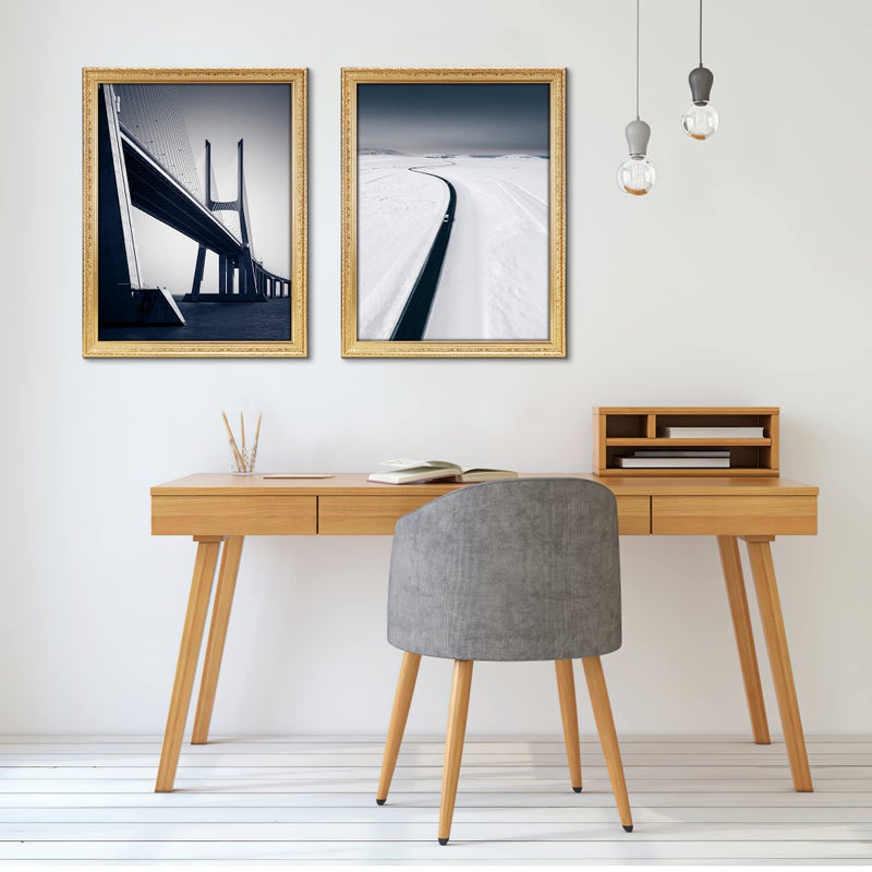 Edenseelake 18x24 Picture Frames Set of 2, Vintage Gold 18 x 24 Poster Frame for Wall Hanging Vertical and Horizontal - Image 5