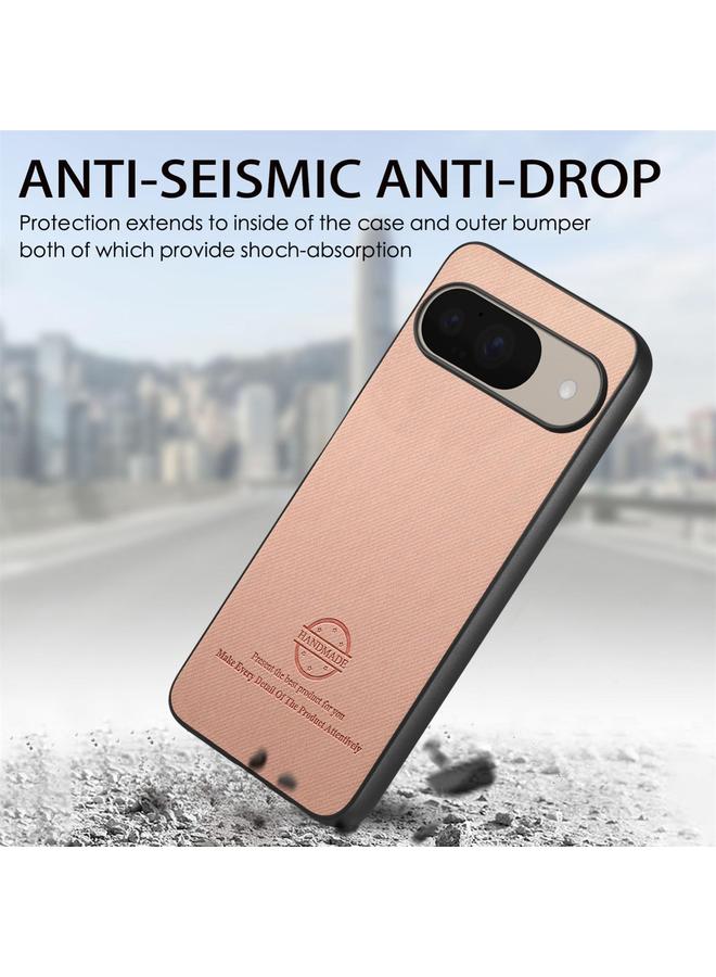 S-TOP Case For Google Pixel 9 / 9 Pro Twill Fabric Leather Skin Back Phone Case - Image 4