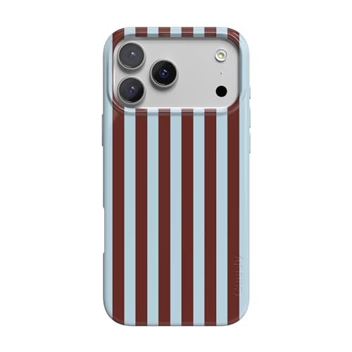 Casely iPhone 17 Pro Max Case | Sunday in Brooklyn | Blue Stripes | Compatible with MagSafe | Classic Ultra Slim Design - Image 1
