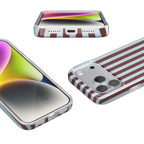 Casely iPhone 17 Pro Max Case | Sunday in Brooklyn | Blue Stripes | Compatible with MagSafe | Classic Ultra Slim Design - Image 3