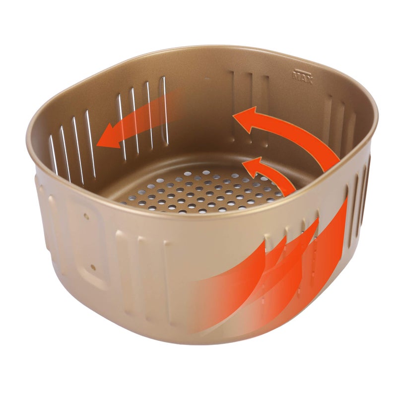 RAMLLY Air Fryer Replacement Basket For Power Xl 5.3Qt Air Fryer Air Fryer Basket For Gowise Usa 5.8Qt Air Fryer Air Fryer Accessories Non-Stick Fry Basket - Image 2