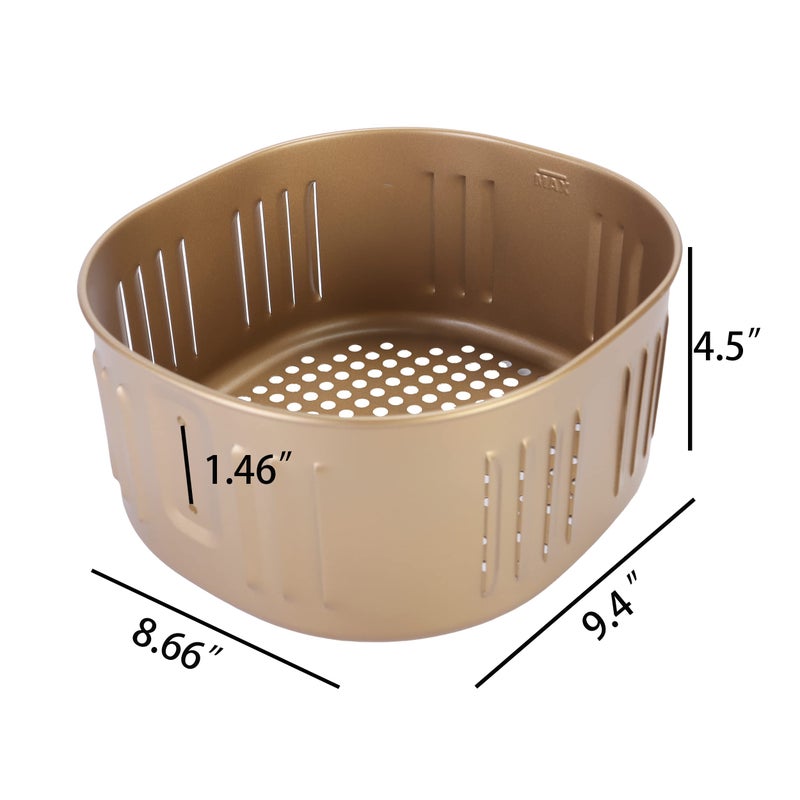 RAMLLY Air Fryer Replacement Basket For Power Xl 5.3Qt Air Fryer Air Fryer Basket For Gowise Usa 5.8Qt Air Fryer Air Fryer Accessories Non-Stick Fry Basket - Image 3