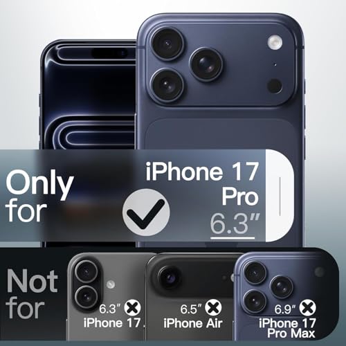 DIZORO Compatible for (iPhone 17 Pro Case) Slim Liquid Silicone Case 3 Layers Full Covered Soft Gel Rubber Phone Case Protective Cover - Navy Blue - Image 2