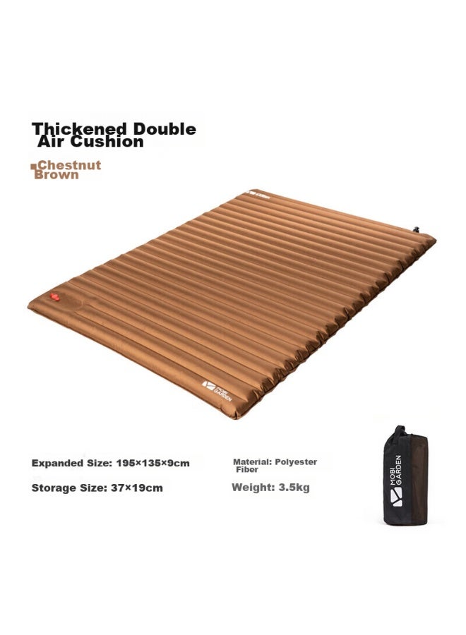 Mobigarden Moisture-proof Mat, Outdoor Camping Wide And Thick Foldable Inflatable Double Air Bed, Nx20663005, Chestnut Brown - Image 2