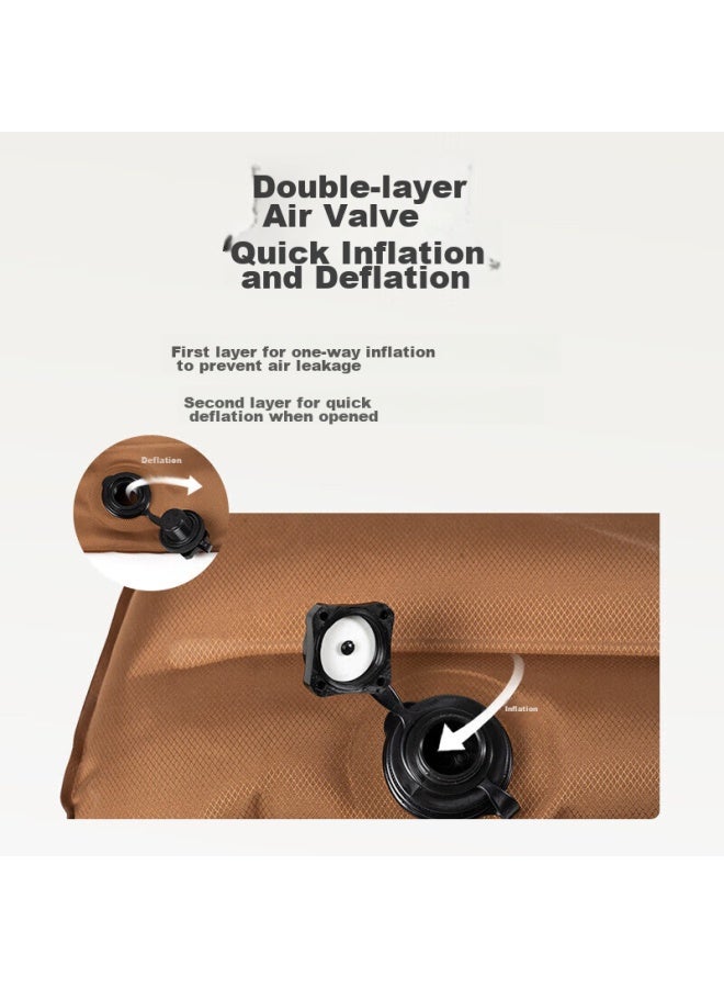 Mobigarden Moisture-proof Mat, Outdoor Camping Wide And Thick Foldable Inflatable Double Air Bed, Nx20663005, Chestnut Brown - Image 3