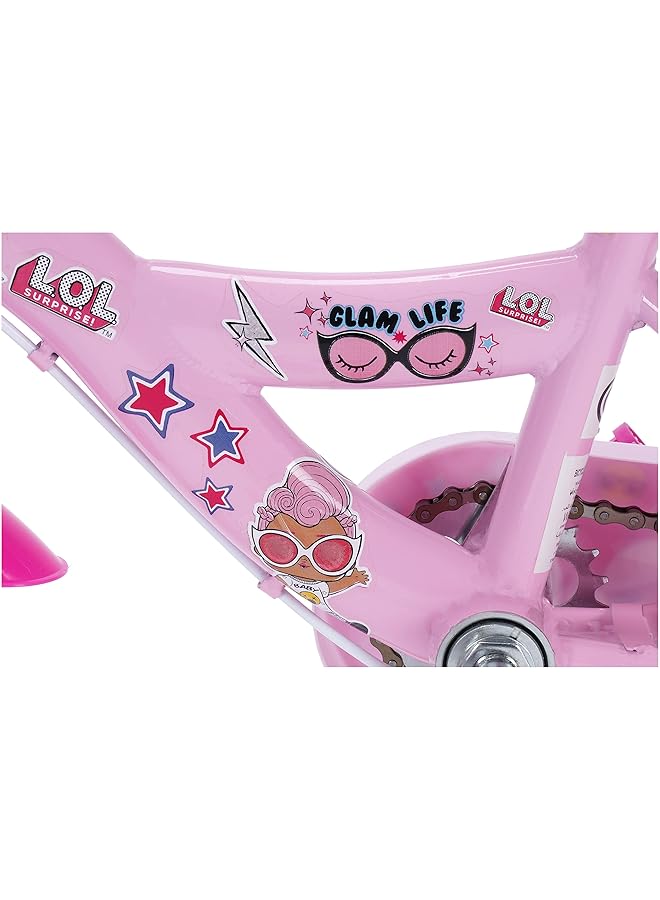 L.O.L. SURPRISE! 12 Inch Girls Bicycle For Kids Aged 4 To 6 Years Old Perfect For Outdoor Activity And Physical Exercise Pink & Fuchsia - Image 5