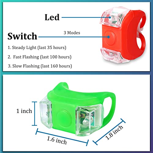 Botepon Marine Boat Bow Lights, Red and Green Led Navigation Lights, Kayak Accessories, Marine Safety Lights Battery Operated for Boat Pontoon Kayak Yacht Motorboat Vessel Dinghy Catamaran - Image 2