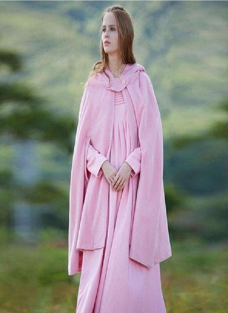 Eckek - Womens Batwing Sleeve Hooded Overcoat Winter Solid Color Cape Cosplay Cloak Shawl - Image 1