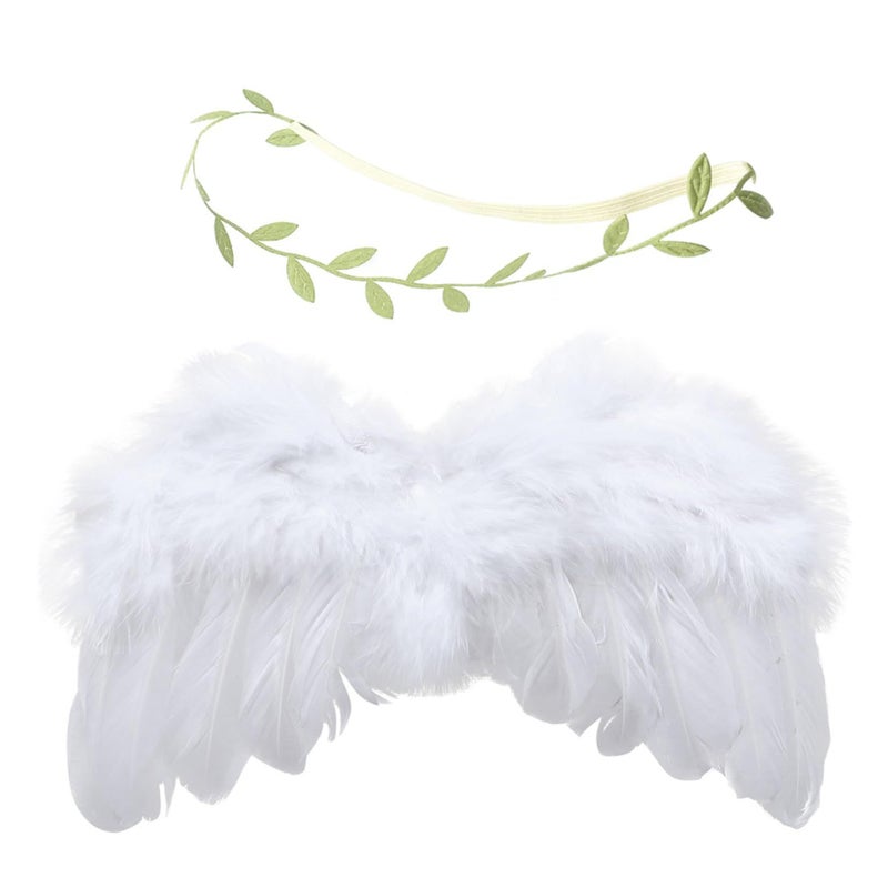 Chic Green Headband And Leaf Wing Photograph Props For Photography Easy Wear Unique Design - Image 2