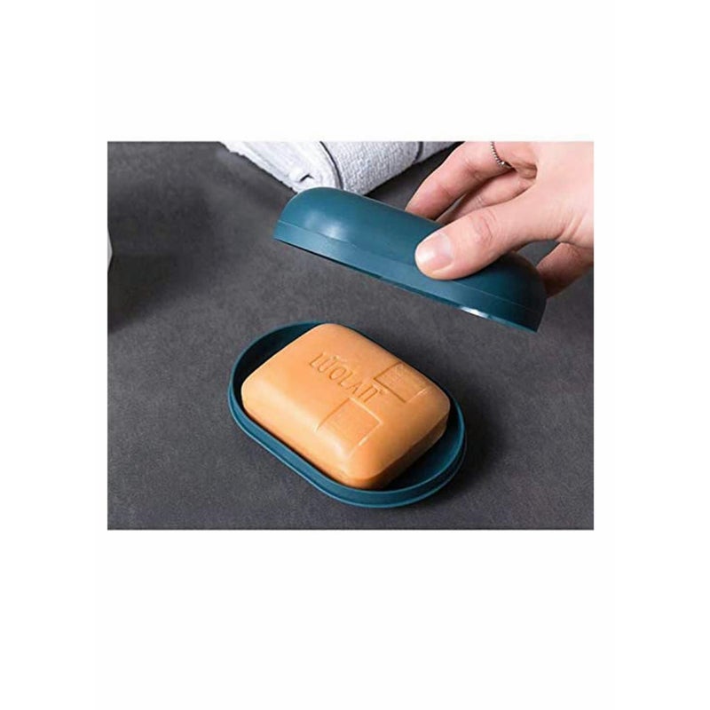 Zikra 2Pack Soap Dish Travel Soap Box Soap Container Container Soap Tray, Soap Box Case, Holder for Sponges Hand Soap Dish Perfect for Gift, Travel Blue White - Image 3