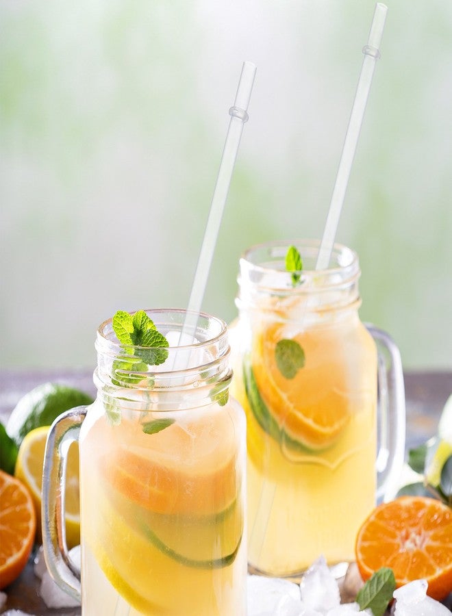 Jovitec 50 Pieces Plastic Straws Reusable for Tumblers Mason Jars Milkshakes Smoothies Reusable Hard Plastic Drinking Straws with Cleaning Brush(11 Inch,Clear) - Image 5