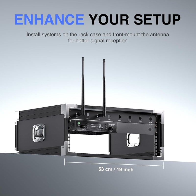 Phenyx Pro BNC Antenna Kit, Two Connecting Cables 50cm/1.6FT for Front-Mounting Antennas, Metal Rack Plates Included, Suitable for Half-Rack Wireless Systems (ANTK-HR2A) - Image 4