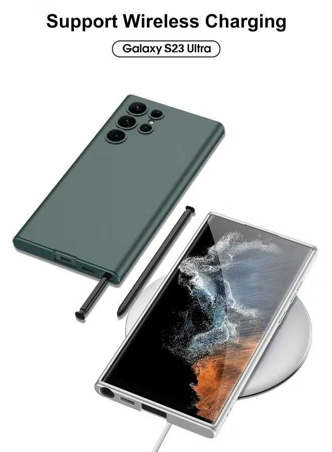 جي أس سامسونج غالاكسي S23 الترا الهاتف المحمول حالة ( الأخضر ) ، الصف العسكرية المضادة للسقوط حماية الأكمام ، ومكافحة الصدمات ، ومكافحة الصفر ، الترا رقيقة السائل سيليكون الجلد حماية الشعور ينطبق على سامسون - Image 4