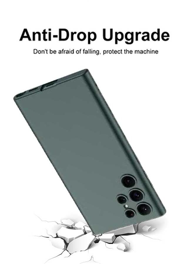 جي أس سامسونج غالاكسي S23 الترا الهاتف المحمول حالة ( الأخضر ) ، الصف العسكرية المضادة للسقوط حماية الأكمام ، ومكافحة الصدمات ، ومكافحة الصفر ، الترا رقيقة السائل سيليكون الجلد حماية الشعور ينطبق على سامسون - Image 2