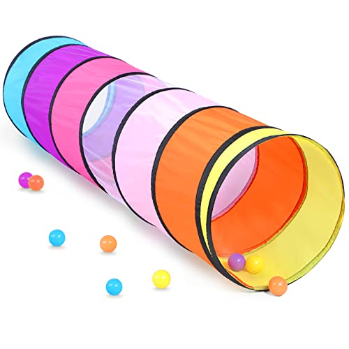 SweHouse Colorful Play Tent Tunnel for Babies Toddlers Kids  with Mesh Windows Indoor Outdoor Pop Up Tunnel Toy Gift - Image 1