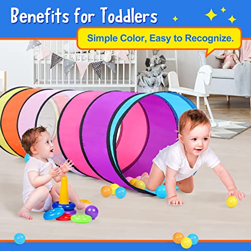 SweHouse Colorful Play Tent Tunnel for Babies Toddlers Kids  with Mesh Windows Indoor Outdoor Pop Up Tunnel Toy Gift - Image 5