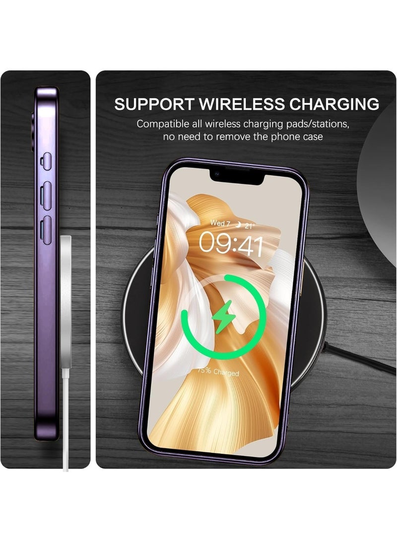 iPhone 16e Case Cover with MagSafe Never Yellowing Drop Protection Full Camera Lens Protection Plating Soft Clear Phone Cover for iPhone 16e - Image 2