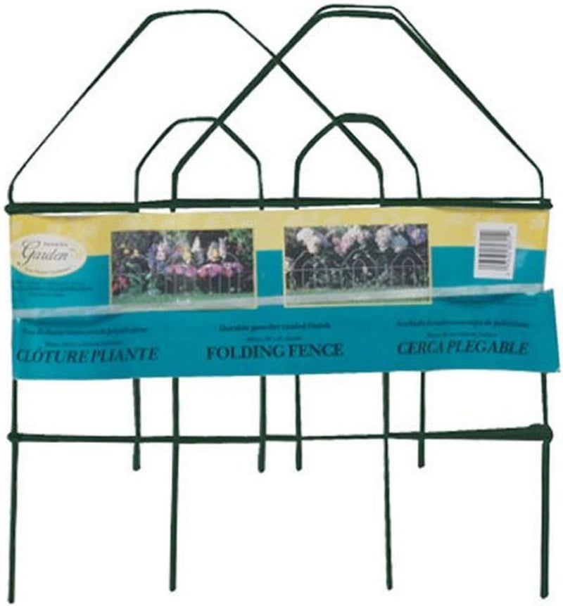 Panacea Gothic Folding Fence - Green Powder Coated Garden Edging