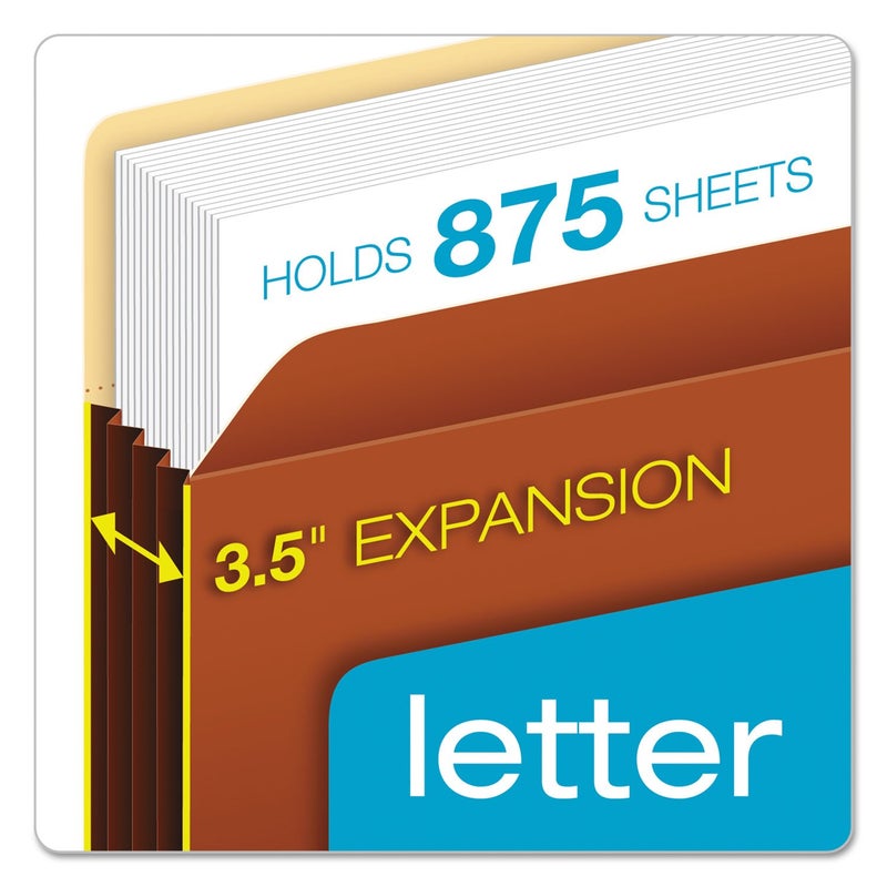 Pendaflex Globe-Weis/Pendaflex Tyvek File Pockets 3.5-Inch Expansion Letter Size 10-Count, Brown (63264) - Image 2