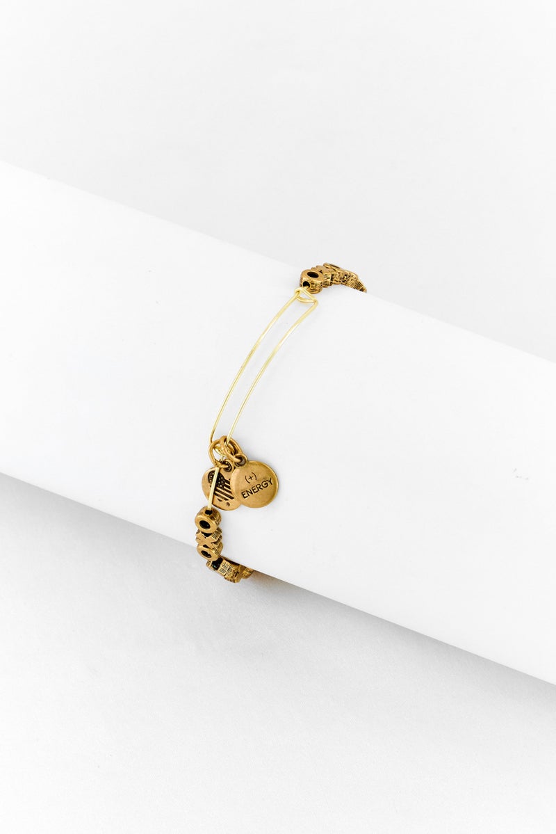 ALEX AND ANI Women XOXO Metal Beaded Bracelet, Rafaelian Gold  - Image 3