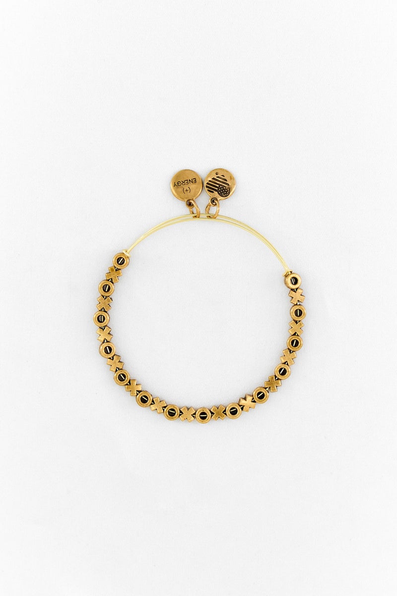 ALEX AND ANI Women XOXO Metal Beaded Bracelet, Rafaelian Gold  - Image 2